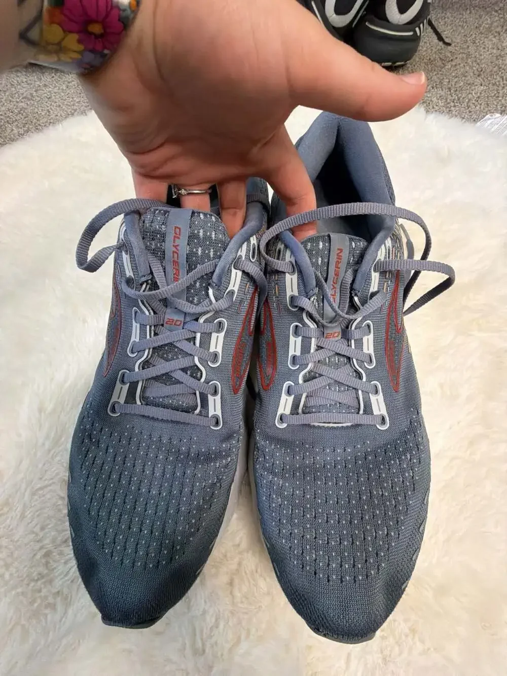 Brooks Glycerin 20 Men's Neutral Running Shoes Gray Orange